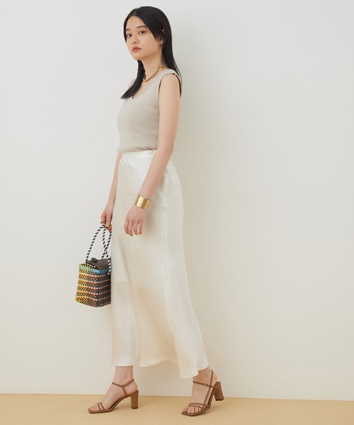 ADAM ET ROPE'(アダムエロペ)の「コットンフライスタンクトップ(タンクトップ・レディース・ブラック/ホワイト/ダークブラウン/ベージュ系その他/サックスブルー・FREE)」の21枚目の写真