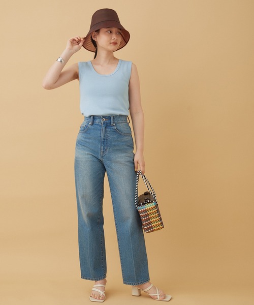 ADAM ET ROPE'(アダムエロペ)の「コットンフライスタンクトップ(タンクトップ・レディース・ブラック/ホワイト/ダークブラウン/ベージュ系その他/サックスブルー・FREE)」の13枚目の写真