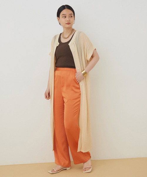 ADAM ET ROPE'(アダムエロペ)の「コットンフライスタンクトップ(タンクトップ・レディース・ブラック/ホワイト/ダークブラウン/ベージュ系その他/サックスブルー・FREE)」の20枚目の写真