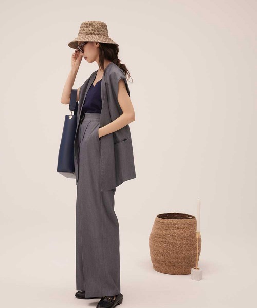 RANDEBOO（ランデブー）の「Loose set pants（スラックス・レディース・ベージュ/グレー・FREE）」の12枚目の写真