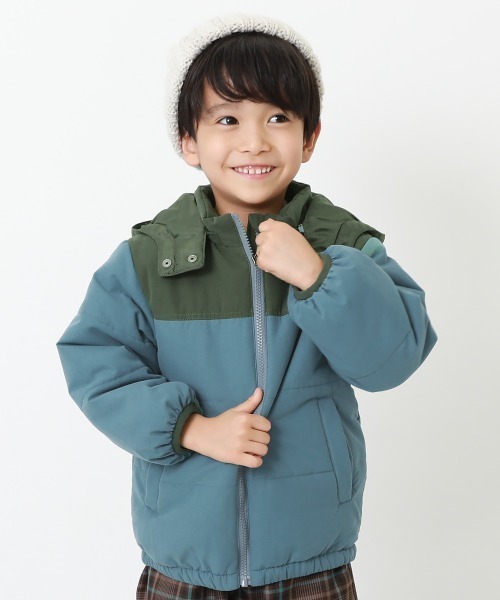 devirock(デビロック)の「洗える中綿ジャケット(ダウンジャケット/コート・キッズ・イエロー系その他/モカ/ブラック/レッド/ブルー/キャメル/パープル系その他/ブルーグレー/ベージュ/グレー系その他・80cm/100cm/120cm/130cm/140cm/150cm/110cm/160cm/90cm)」の3枚目の写真