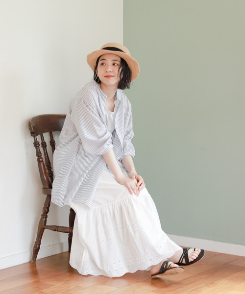 studio CLIP(スタディオクリップ)の「ナチュラルレーススカート(スカート・レディース・ブラック/オフホワイト・FREE)」の3枚目の写真