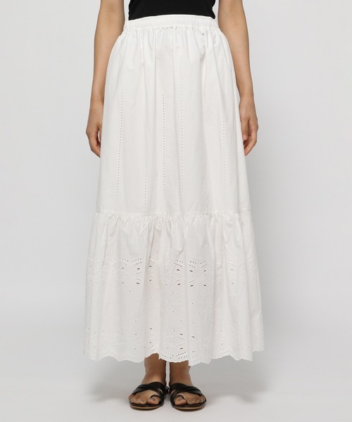 studio CLIP(スタディオクリップ)の「ナチュラルレーススカート(スカート・レディース・ブラック/オフホワイト・FREE)」の8枚目の写真