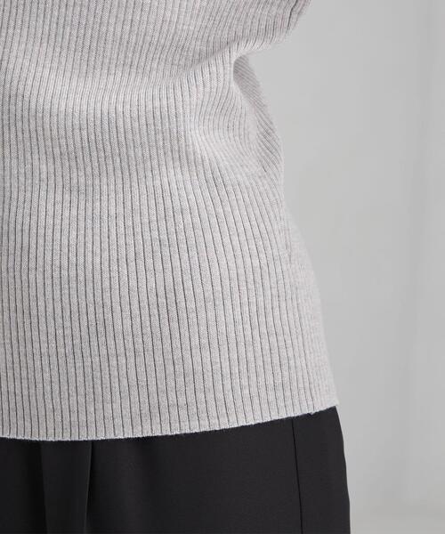 green label relaxing（グリーンレーベルリラクシング）の「ウール リブ ボトルネック プルオーバー ニット -ウォッシャブル-（ニット/セーター・レディース・ライトグレー/ブラック/グレー/ピンク/ライム/ロイヤルブルー/ダークブラウン・FREE）」の19枚目の写真