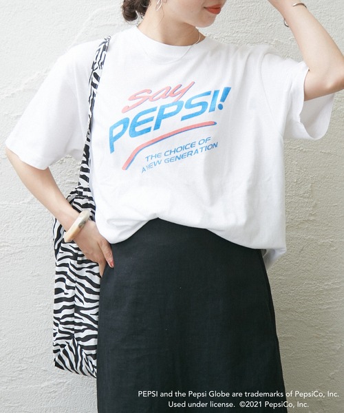 Omekashi(オメカシ)の「PEPSI Tシャツ(Tシャツ/カットソー・レディース・オフホワイト・FREE)」の1枚目の写真