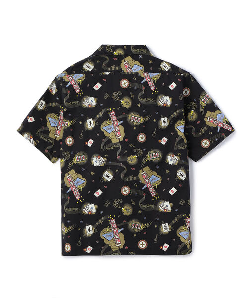 schott（ショット）の「【直営限定】Schott/ショット/HAWAIIAN SHIRT LAS VEGAS/ハワイアンシャツ ラスベガス（シャツ/ブラウス・メンズ・ブラック/ネイビー・MEDIUM/LARGE/X-LARGE/XX-LARGE）」の4枚目の写真
