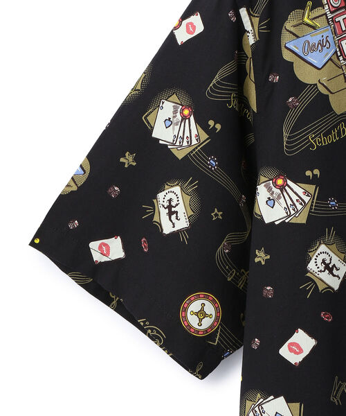 schott（ショット）の「【直営限定】Schott/ショット/HAWAIIAN SHIRT LAS VEGAS/ハワイアンシャツ ラスベガス（シャツ/ブラウス・メンズ・ブラック/ネイビー・MEDIUM/LARGE/X-LARGE/XX-LARGE）」の6枚目の写真