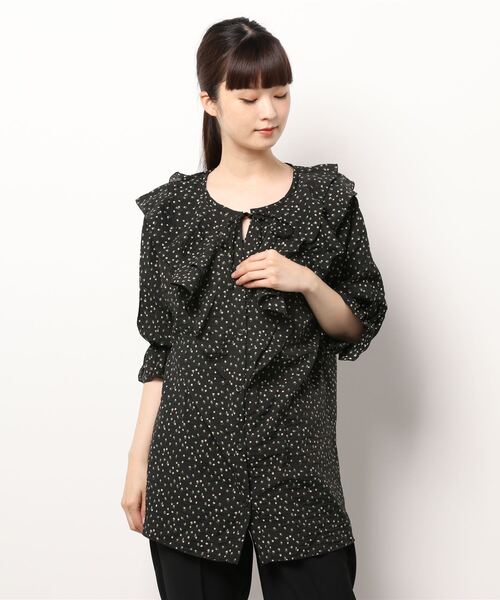 LOWRYS FARM（ローリーズファーム）の「２ＷＡＹスキッパーフリル５Ｓ　956399（シャツ/ブラウス・レディース・ホワイト/ブラック/オレンジ/その他・FREE）」の13枚目の写真