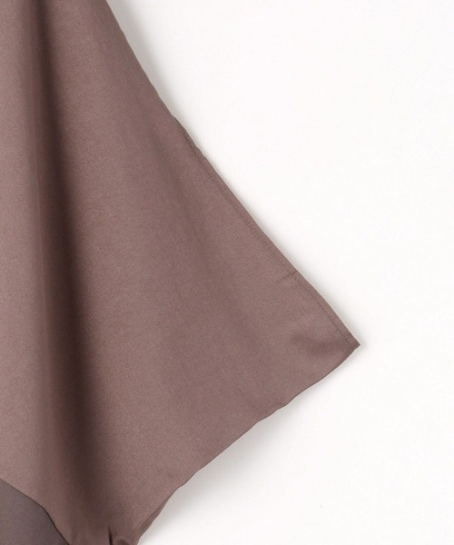 NICOLE white（ニコルホワイト）の「異素材使いドレーププルオーバー（Tシャツ/カットソー・レディース・ライトグレー/ブラック/モカ・FREE）」の9枚目の写真