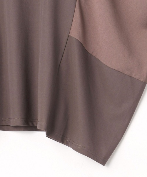 NICOLE white（ニコルホワイト）の「異素材使いドレーププルオーバー（Tシャツ/カットソー・レディース・ライトグレー/ブラック/モカ・FREE）」の10枚目の写真