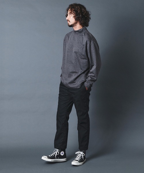 THE TWENTYSEVEN(ザ トゥエンティーセブン)の「The TWENTYSEVEN:ポンチ リラックスフィット モックネックカットソー(Tシャツ/カットソー・メンズ・ホワイト/チャコールグレー/ブラック/ベージュ・S/M/L)」の19枚目の写真