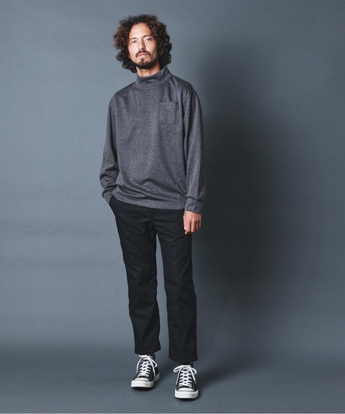 THE TWENTYSEVEN(ザ トゥエンティーセブン)の「The TWENTYSEVEN:ポンチ リラックスフィット モックネックカットソー(Tシャツ/カットソー・メンズ・ホワイト/チャコールグレー/ブラック/ベージュ・S/M/L)」の20枚目の写真