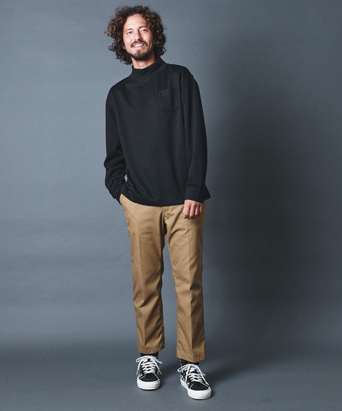 THE TWENTYSEVEN(ザ トゥエンティーセブン)の「The TWENTYSEVEN:ポンチ リラックスフィット モックネックカットソー(Tシャツ/カットソー・メンズ・ホワイト/チャコールグレー/ブラック/ベージュ・S/M/L)」の16枚目の写真