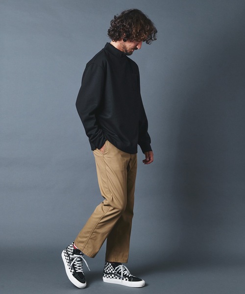 THE TWENTYSEVEN(ザ トゥエンティーセブン)の「The TWENTYSEVEN:ポンチ リラックスフィット モックネックカットソー(Tシャツ/カットソー・メンズ・ホワイト/チャコールグレー/ブラック/ベージュ・S/M/L)」の17枚目の写真