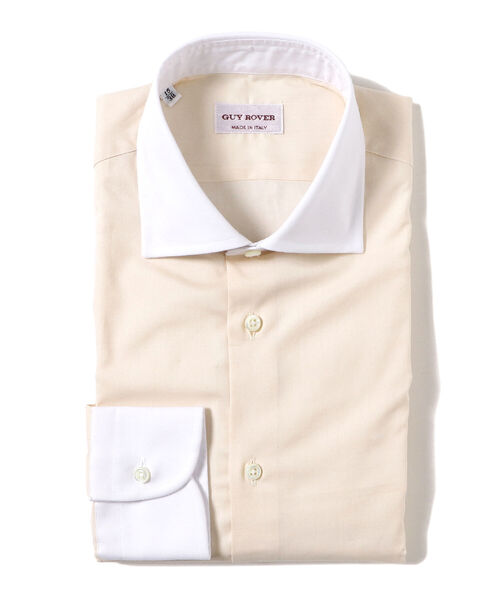 GUY ROVER(ギローバー)の「GUY ROVER / オックスフォード クレリック ワイドカラーシャツ(ビジネスシャツ・メンズ・オフホワイト・40/39/38)」の2枚目の写真