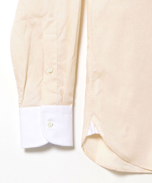 GUY ROVER(ギローバー)の「GUY ROVER / オックスフォード クレリック ワイドカラーシャツ(ビジネスシャツ・メンズ・オフホワイト・40/39/38)」の6枚目の写真