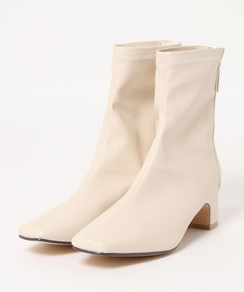 sesenta（セセンタ）の「【sesenta】ストレッチバックファスナーショートブーツ（ブーツ・レディース・ブラック/アイボリー/グリーン/ライトブラウン・S/M/L/LL）」の12枚目の写真