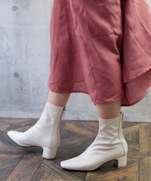 sesenta（セセンタ）の「【sesenta】ストレッチバックファスナーショートブーツ（ブーツ・レディース・ブラック/アイボリー/グリーン/ライトブラウン・S/M/L/LL）」の15枚目の写真