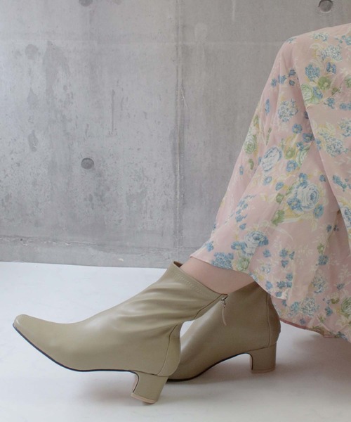 sesenta（セセンタ）の「【sesenta】ストレッチバックファスナーショートブーツ（ブーツ・レディース・ブラック/アイボリー/グリーン/ライトブラウン・S/M/L/LL）」の21枚目の写真