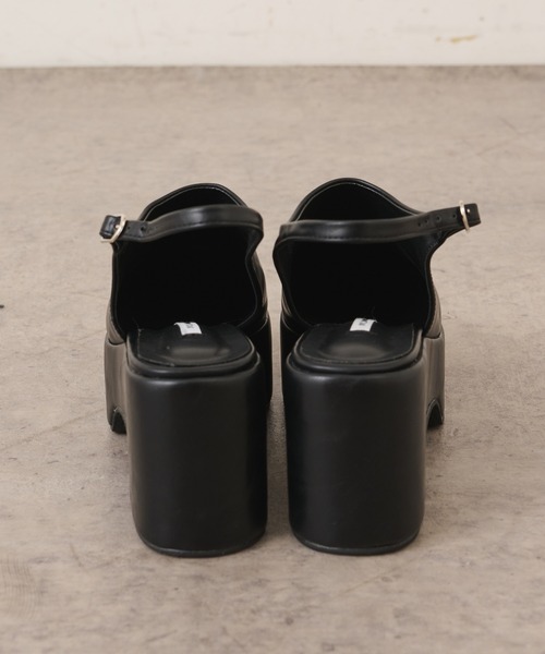 Lui's(ルイス)の「プラットフォームサボ(ドレスシューズ・レディース・ブラック・23.5cm/24.5cm)」の4枚目の写真