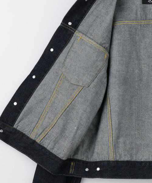 EDITION(エディション)の「12.5oz ORGANIC DENIM オーガニックデニムジャケット(その他アウター・レディース・ネイビー・FREE)」の3枚目の写真