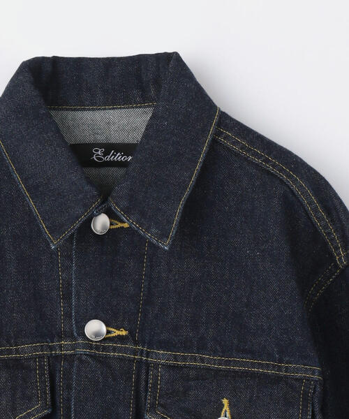 EDITION(エディション)の「12.5oz ORGANIC DENIM オーガニックデニムジャケット(その他アウター・レディース・ネイビー・FREE)」の7枚目の写真