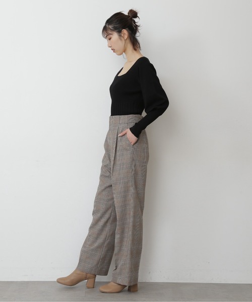 FREE'S MART（フリーズマート）の「【Sシリーズ対応】◆チェックハイウエストワイドパンツ（その他パンツ・レディース・ブラウン系その他/ベージュ系その他・SMALL/MEDIUM）」の14枚目の写真