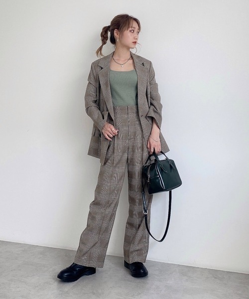 FREE'S MART（フリーズマート）の「【Sシリーズ対応】◆チェックハイウエストワイドパンツ（その他パンツ・レディース・ブラウン系その他/ベージュ系その他・SMALL/MEDIUM）」の17枚目の写真