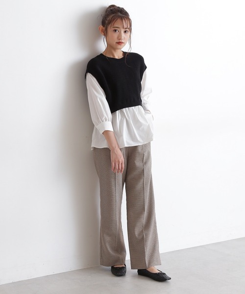 FREE'S MART（フリーズマート）の「【Sシリーズ対応】◆チェックハイウエストワイドパンツ（その他パンツ・レディース・ブラウン系その他/ベージュ系その他・SMALL/MEDIUM）」の8枚目の写真