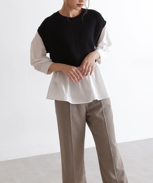 FREE'S MART（フリーズマート）の「【Sシリーズ対応】◆チェックハイウエストワイドパンツ（その他パンツ・レディース・ブラウン系その他/ベージュ系その他・SMALL/MEDIUM）」の9枚目の写真