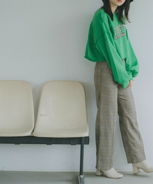 FREE'S MART（フリーズマート）の「【Sシリーズ対応】◆チェックハイウエストワイドパンツ（その他パンツ・レディース・ブラウン系その他/ベージュ系その他・SMALL/MEDIUM）」の4枚目の写真