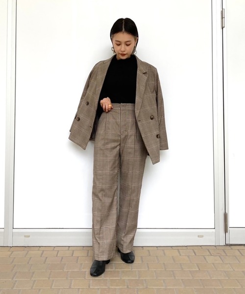 FREE'S MART（フリーズマート）の「【Sシリーズ対応】◆チェックハイウエストワイドパンツ（その他パンツ・レディース・ブラウン系その他/ベージュ系その他・SMALL/MEDIUM）」の11枚目の写真