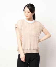 Samansa Mos2 | 透かしレース付ベスト(ベスト)