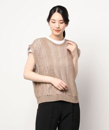 Samansa Mos2 | 透かしレース付ベスト(ベスト)