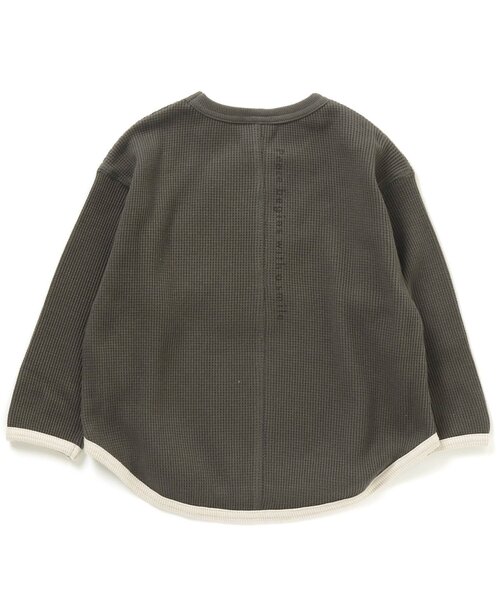 BREEZE（ブリーズ）の「WEB限定  ワッフルロゴTシャツ（Tシャツ/カットソー・キッズ・ベージュ/アイボリー/チャコール・110/120/90/80/100/70/130）」の8枚目の写真