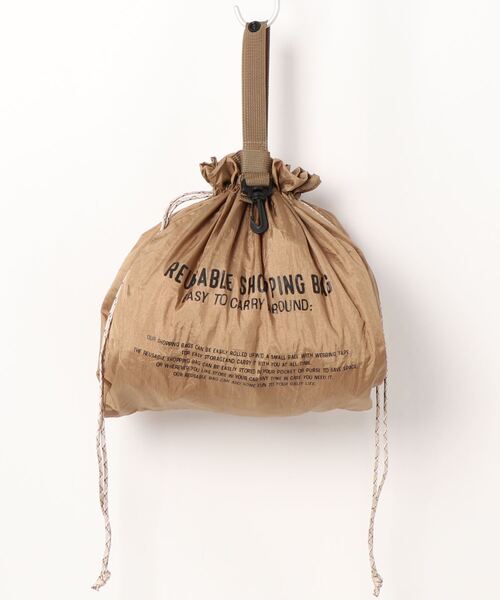 Samansa Mos2 blue（サマンサモスモスブルー）の「ワッシャーナイロンパッカブルバッグ（エコバッグ/サブバッグ・レディース・ブラック/キャメル/グレー/カーキ・ﾌﾘ-）」の4枚目の写真