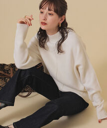 Ray BEAMS | Ray BEAMS / センターシーム ハイネック ニット(ニット/セーター)