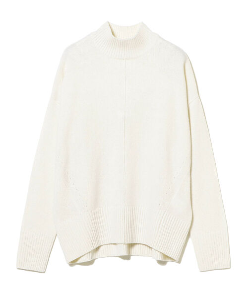 Ray BEAMS（レイビームス）の「Ray BEAMS / センターシーム ハイネック ニット（ニット/セーター・レディース・ダークブラウン/サックスブルー/オフホワイト・ONE SIZE）」の18枚目の写真