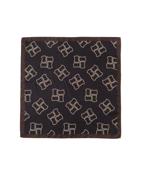 GIERRE（ジエレ）の「GIERRE / 小紋柄 ネッカチーフ（マフラー・メンズ・ブラウン/ブラック・ONE SIZE）」の2枚目の写真