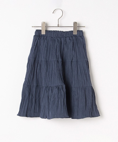 b・ROOM（ビールーム）の「シワ加工ティアードスカート（スカート・キッズ・ブルー/キャメル/グレー・110cm/90cm/130cm/100cm/120cm）」の3枚目の写真