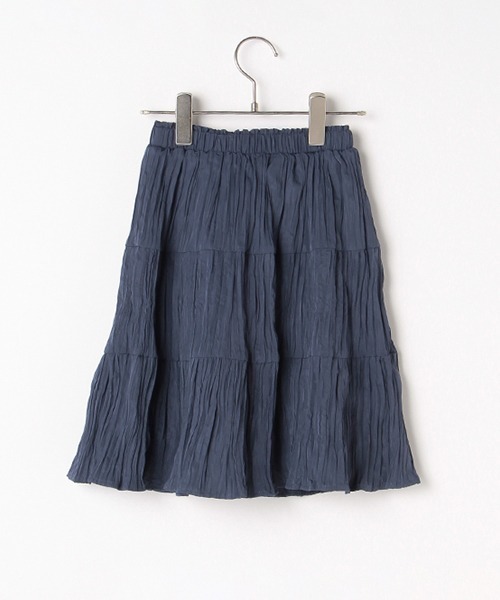 b・ROOM（ビールーム）の「シワ加工ティアードスカート（スカート・キッズ・ブルー/キャメル/グレー・110cm/90cm/130cm/100cm/120cm）」の6枚目の写真