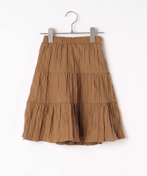 b・ROOM（ビールーム）の「シワ加工ティアードスカート（スカート・キッズ・ブルー/キャメル/グレー・110cm/90cm/130cm/100cm/120cm）」の16枚目の写真