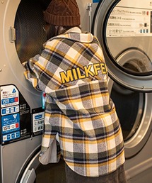 MILKFED. | PLAID BIG SHIRT JACKET(ブルゾン)