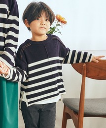 ＆yam | チクチクしない！前後2wayもちもちニットプルオーバー【親子お揃い/リンクコーデ】(ニット/セーター)
