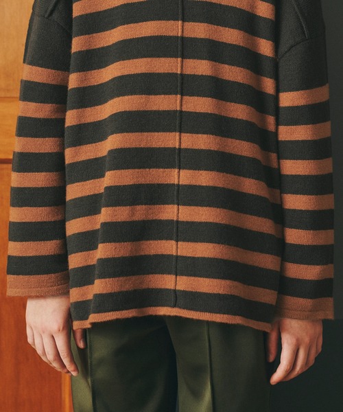 ＆yam（アンドヤム）の「チクチクしない！前後2wayもちもちニットプルオーバー【親子お揃い/リンクコーデ】（ニット/セーター・キッズ・ブラック/ベージュ/グリーン/ホワイト/グレー/ブルー・150-160cm/120-130cm/130-140cm/140-150cm/110-120cm）」の21枚目の写真