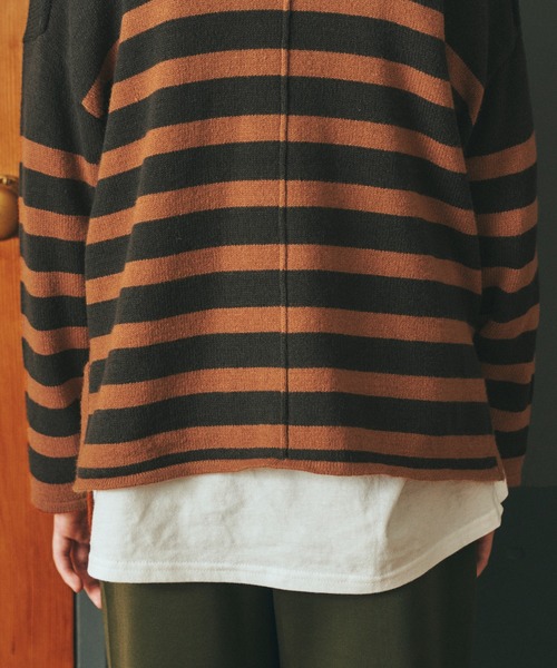 ＆yam（アンドヤム）の「チクチクしない！前後2wayもちもちニットプルオーバー【親子お揃い/リンクコーデ】（ニット/セーター・キッズ・ブラック/ベージュ/グリーン/ホワイト/グレー/ブルー・150-160cm/120-130cm/130-140cm/140-150cm/110-120cm）」の22枚目の写真