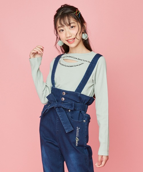 JENNI love（ジェニィラブ）の「ネックレイヤードテレコトップス（Tシャツ/カットソー・キッズ・ミント/ラベンダー/ブラック・150cm/130cm/160cm/140cm）」の3枚目の写真