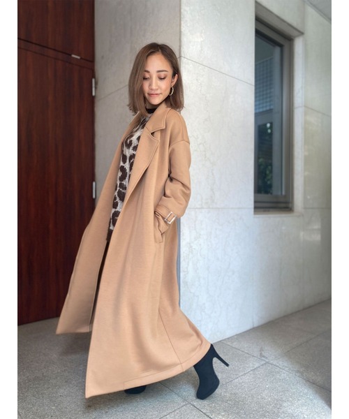 DURAS（デュラス）の「美シルエットロングコート（チェスターコート・レディース・ベージュ/モスグリーン/ブルー/グレイッシュベージュ・FREE）」の16枚目の写真