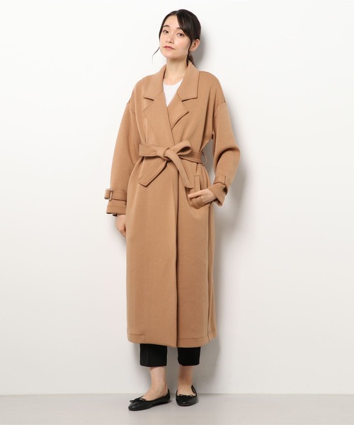 DURAS（デュラス）の「美シルエットロングコート（チェスターコート・レディース・ベージュ/モスグリーン/ブルー/グレイッシュベージュ・FREE）」の13枚目の写真