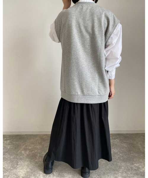 MLI'A（エムリア）の「ナイロンギャザーロング／スカート（スカート・レディース・グリーン/ボルドー/ブラック/ベージュ・FREE）」の20枚目の写真